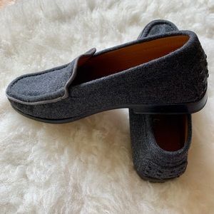 Tod’s grey felt loafers